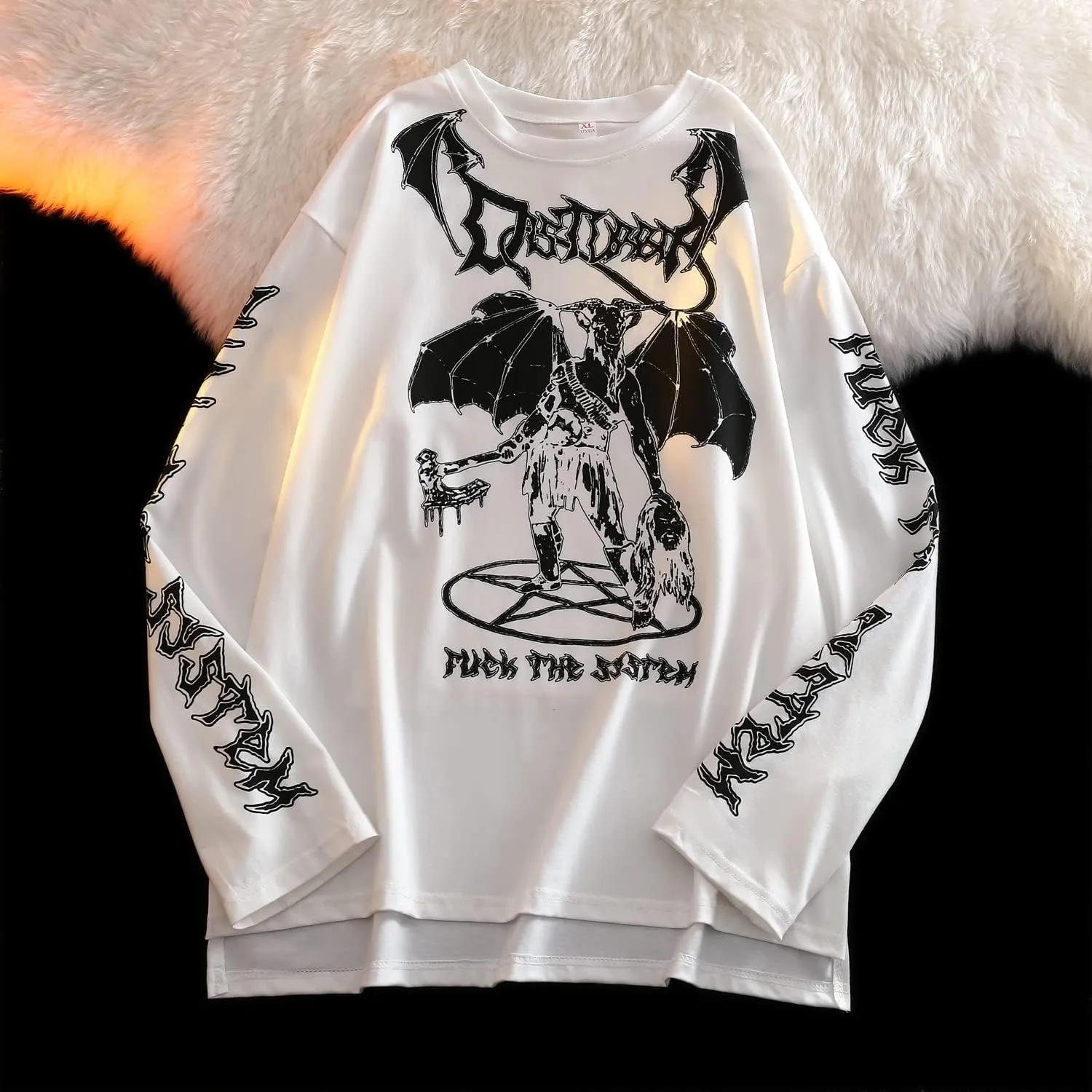 Gothic Cartoon Horror Graphic T-Shirt Women Character Print Loose Punk Japanese Pullover Top Harajuku Street Tees …