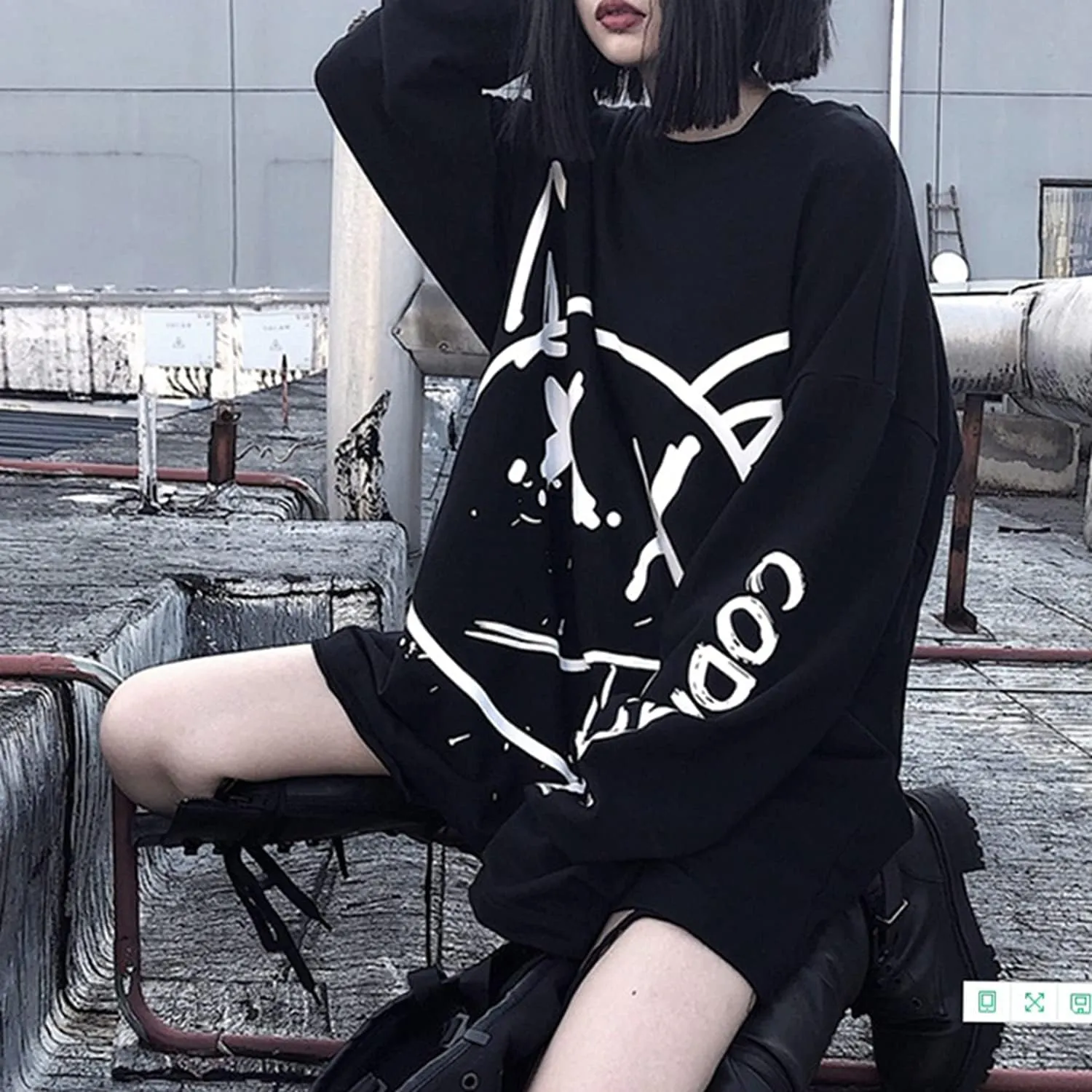 Gothic Cartoon Horror Graphic T-Shirt Women Character Print Loose Punk Japanese Pullover Top Harajuku Street Tees …