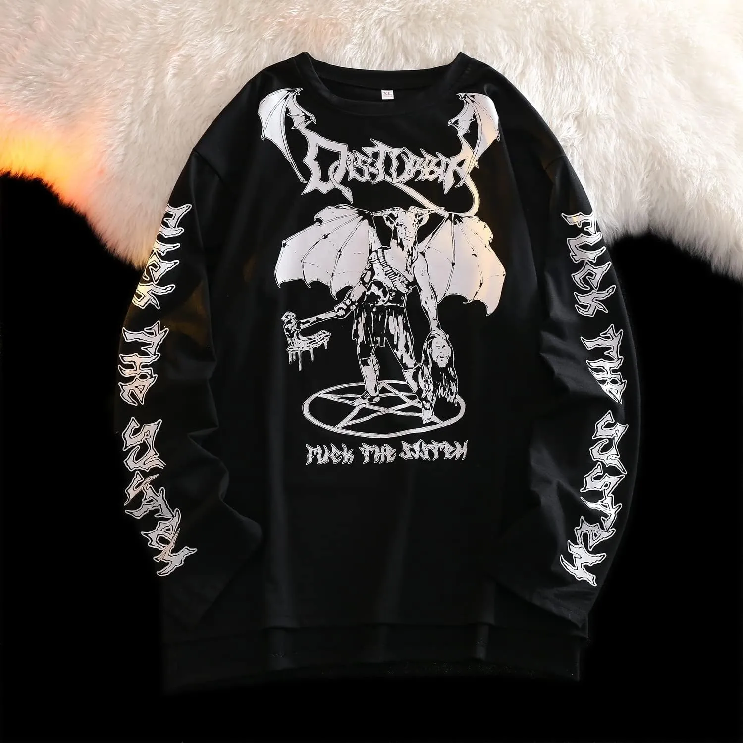 Gothic Cartoon Horror Graphic T-Shirt Women Character Print Loose Punk Japanese Pullover Top Harajuku Street Tees …