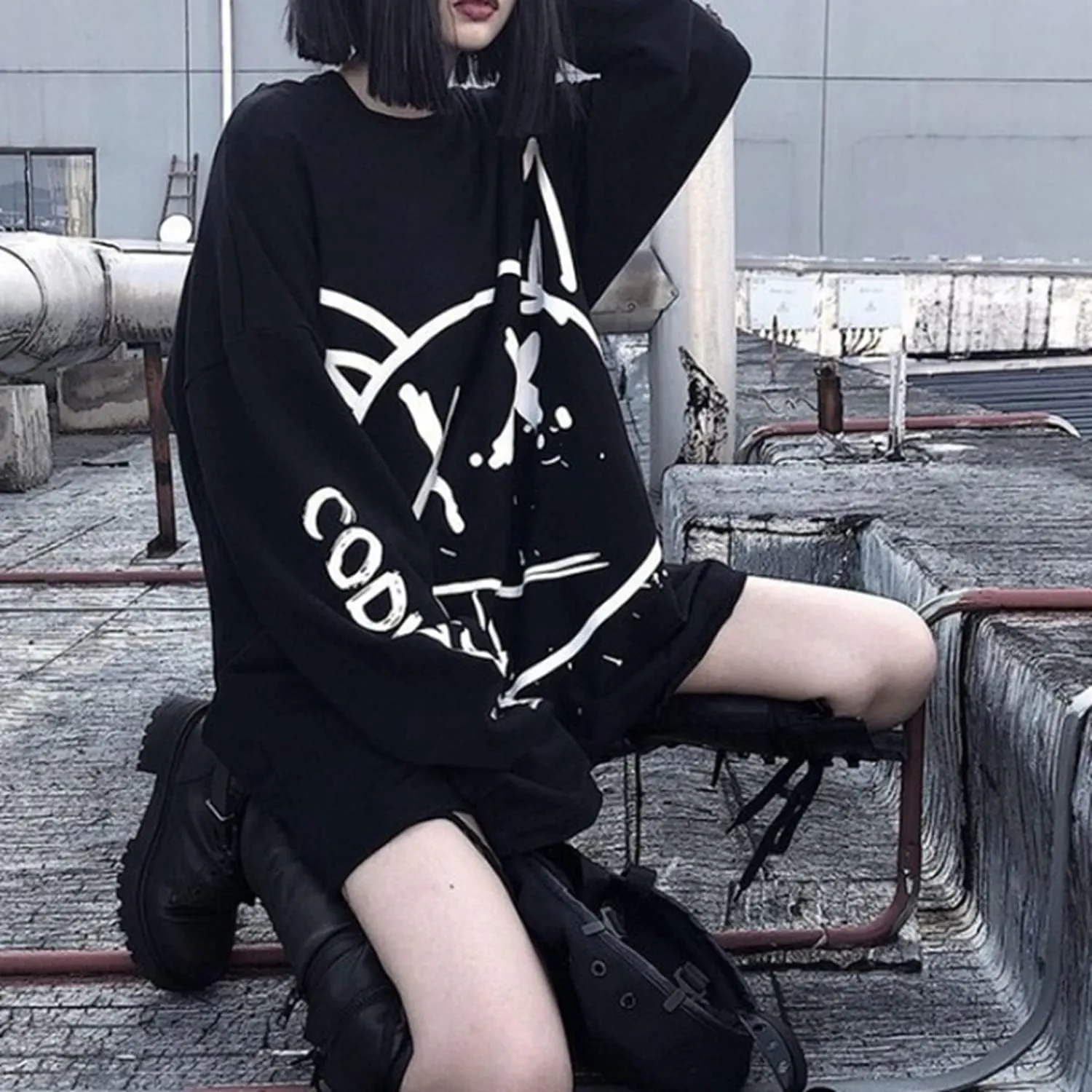 Gothic Cartoon Horror Graphic T-Shirt Women Character Print Loose Punk Japanese Pullover Top Harajuku Street Tees …