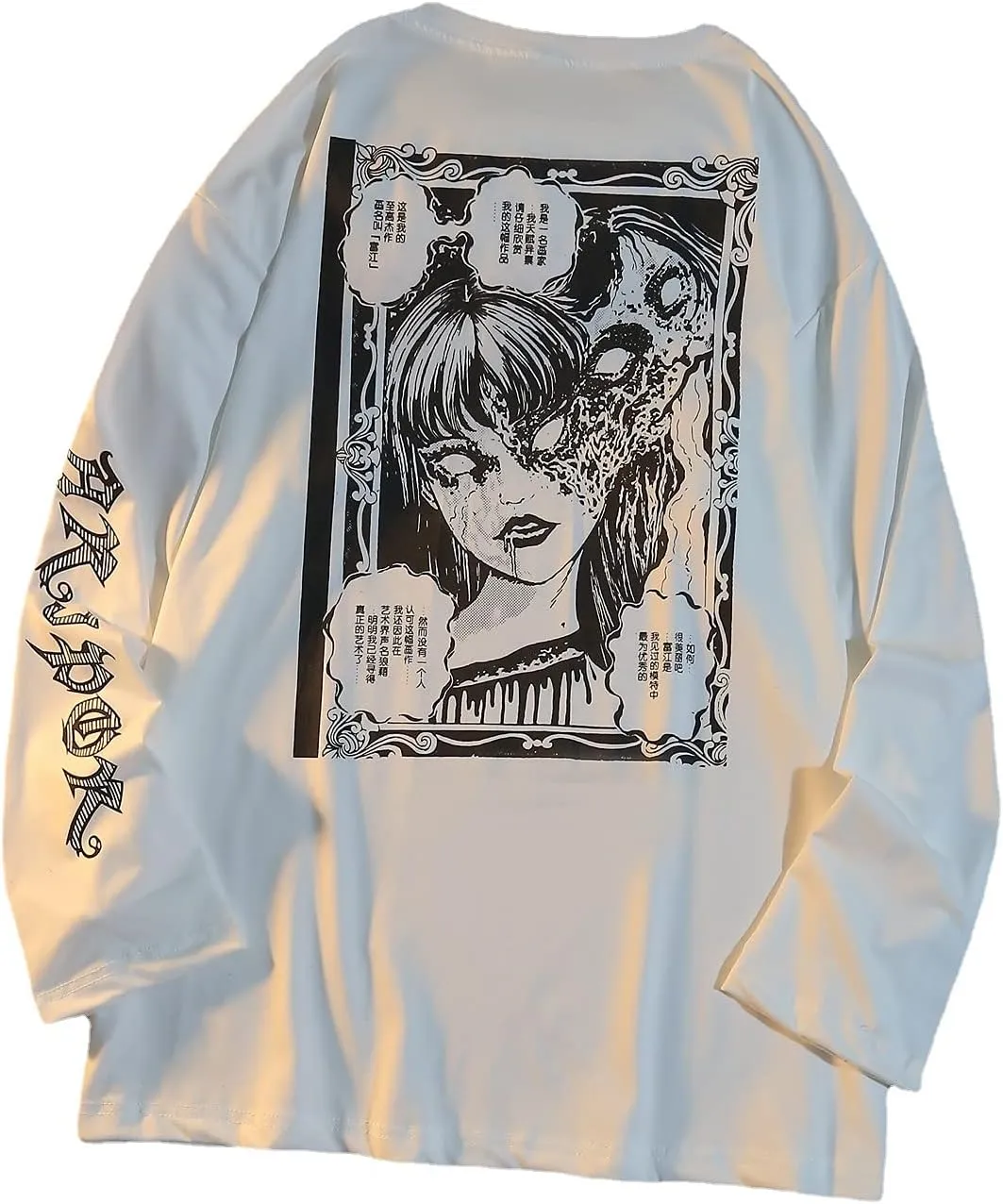 Gothic Cartoon Horror Graphic T-Shirt Women Character Print Loose Punk Japanese Pullover Top Harajuku Street Tees …
