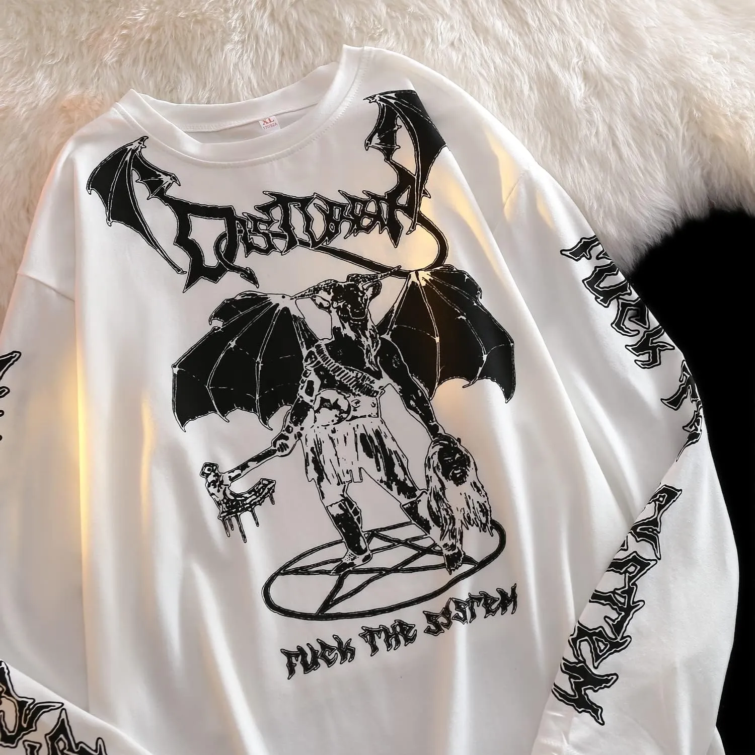 Gothic Cartoon Horror Graphic T-Shirt Women Character Print Loose Punk Japanese Pullover Top Harajuku Street Tees …
