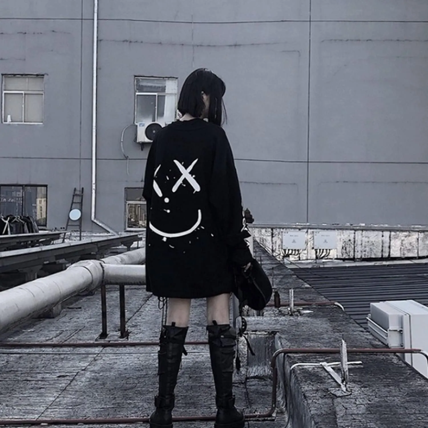 Gothic Cartoon Horror Graphic T-Shirt Women Character Print Loose Punk Japanese Pullover Top Harajuku Street Tees …