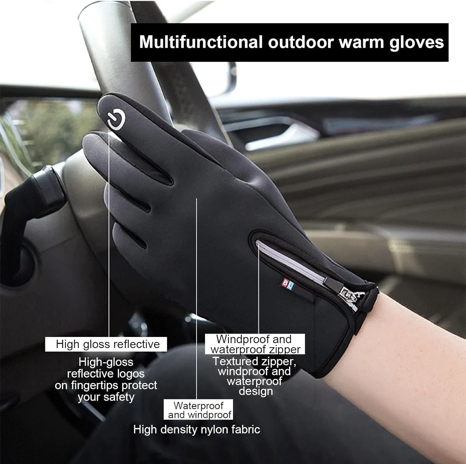 Heated Mittens Gloves for Women Men Rechargeable Ski Gloves Heated Ski Mittens - Touch-Screen Ski Gloves, Snowboard Gloves Winter Thermal Gloves for Women Men for Hiking Ski Riding