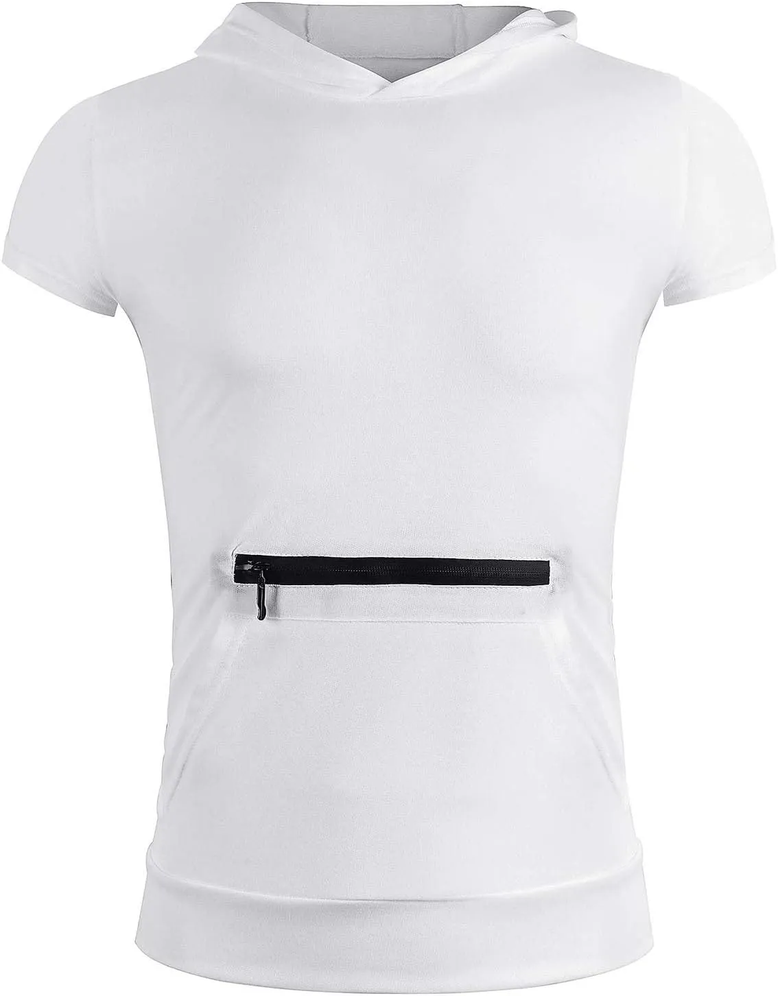 Hoodies for Men Men's Workout Hooded Tank Tops Bodybuilding Muscle Cut Off T Shirt Sleeveless Gym Hoodies T-Shirts Top