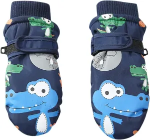 Infant and Baby Mittens Waterproof Insulated Snow Gloves Warm Fleece Ski Snowboarding Gloves for Baby Girls Boys