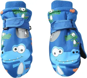 Infant and Baby Mittens Waterproof Insulated Snow Gloves Warm Fleece Ski Snowboarding Gloves for Baby Girls Boys