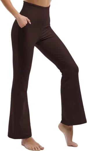Ipletix Flare Leggings for Women, High Waisted Yoga Pants with Pockets for Women Trousers
