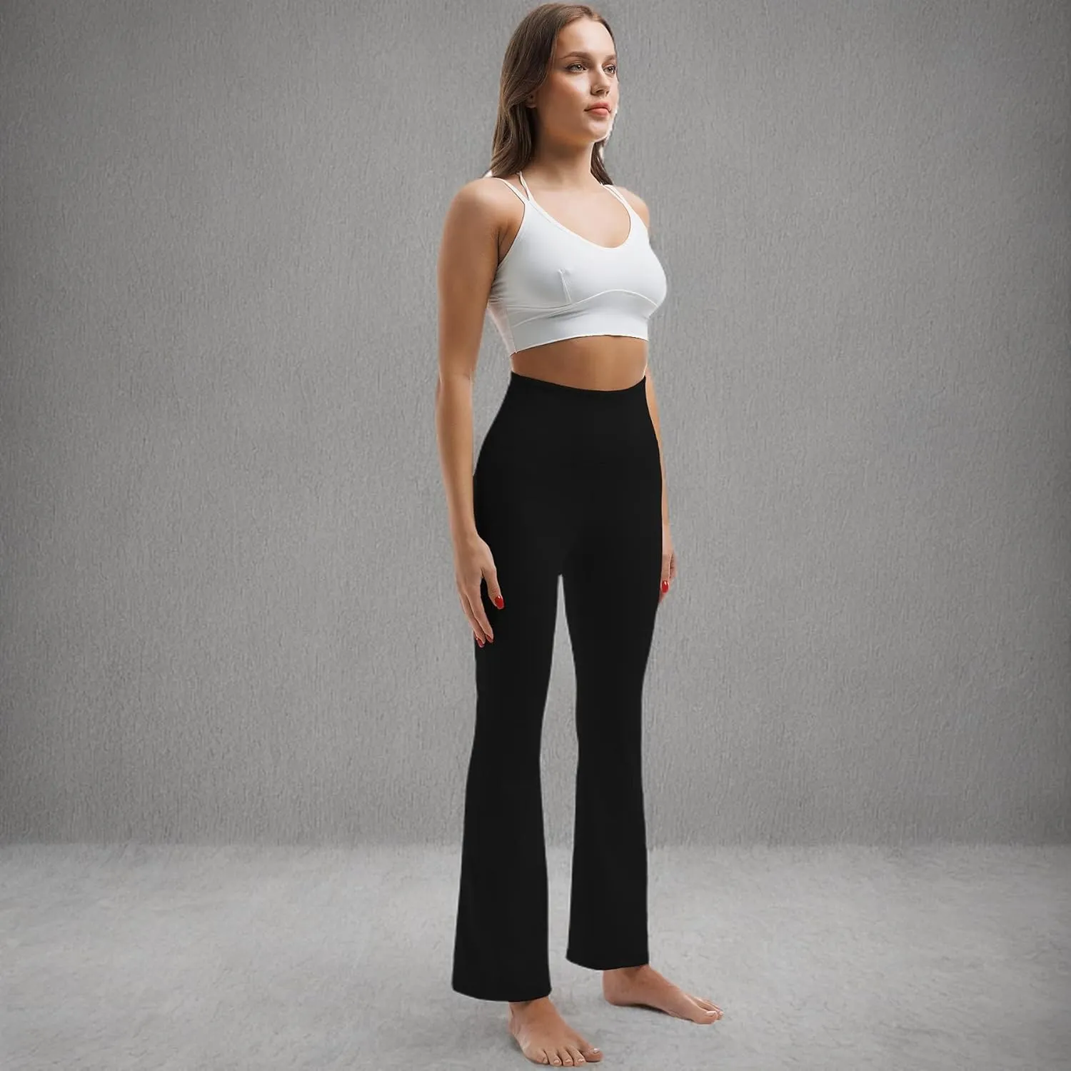 Ipletix Flare Leggings for Women, High Waisted Yoga Pants with Pockets for Women Trousers