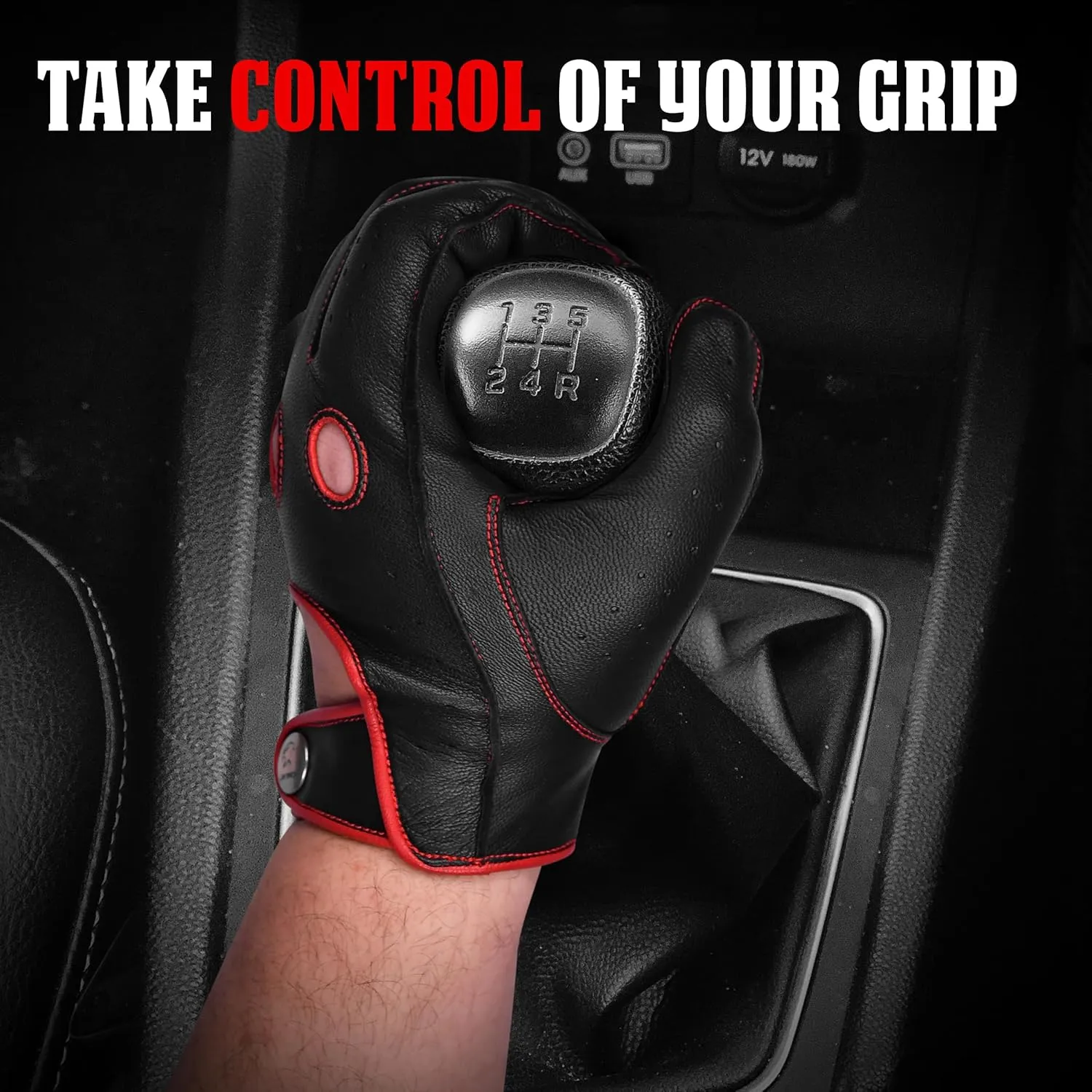 J.A.G. Leather Driving Gloves - Full Finger Touchscreen Motorcycle Riding Gloves for Men & Women, Cycling Unlined Men's Driving Gloves