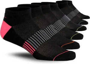 JAMES FIALLO Men's 6-Pair Value Pack Athletic Performance Cushioned Low Cut Sport Socks