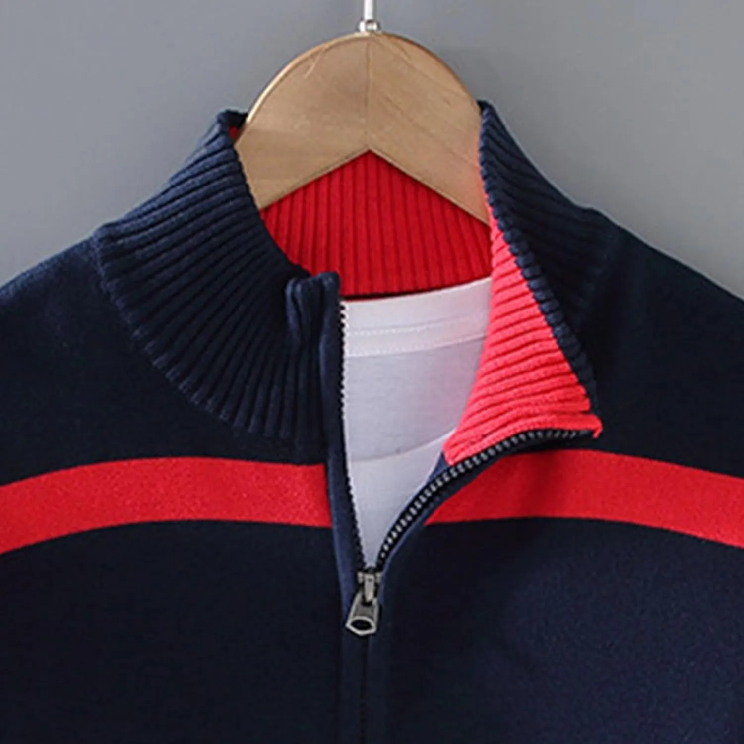 JEShifangjiusu Men'S Quarter Zip Up Sweaters Casual Knitted Mock Neck Polo Sweater Slim Fit Long Sleeve Pullover Sweatshirts