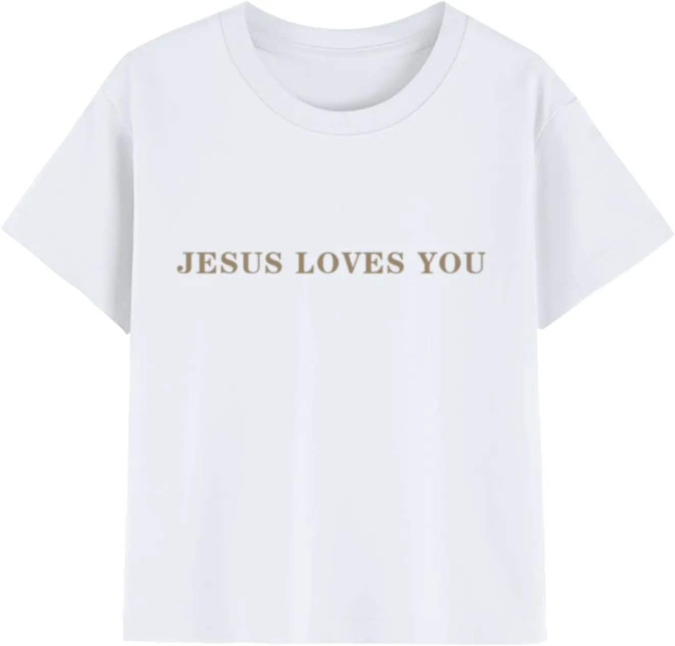 Jesus Loves You Christian Shirt for Boys Bible Verse Letter Printed T Shirts Faith Religious Cotton Short Sleeve Top