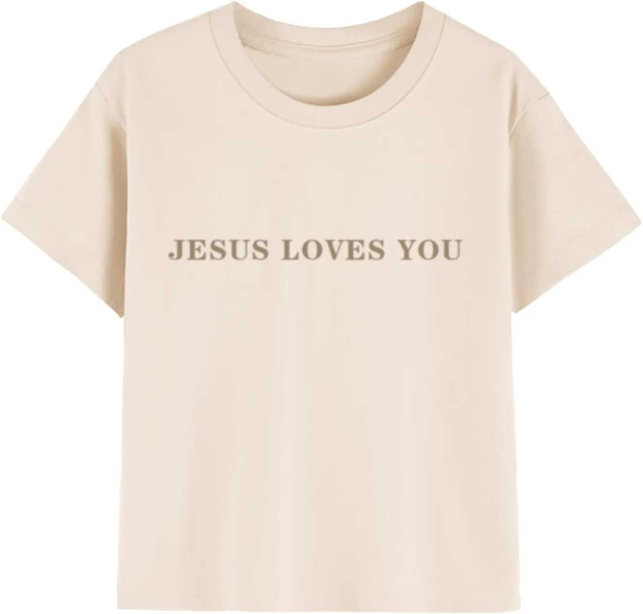 Jesus Loves You Christian Shirt for Boys Bible Verse Letter Printed T Shirts Faith Religious Cotton Short Sleeve Top