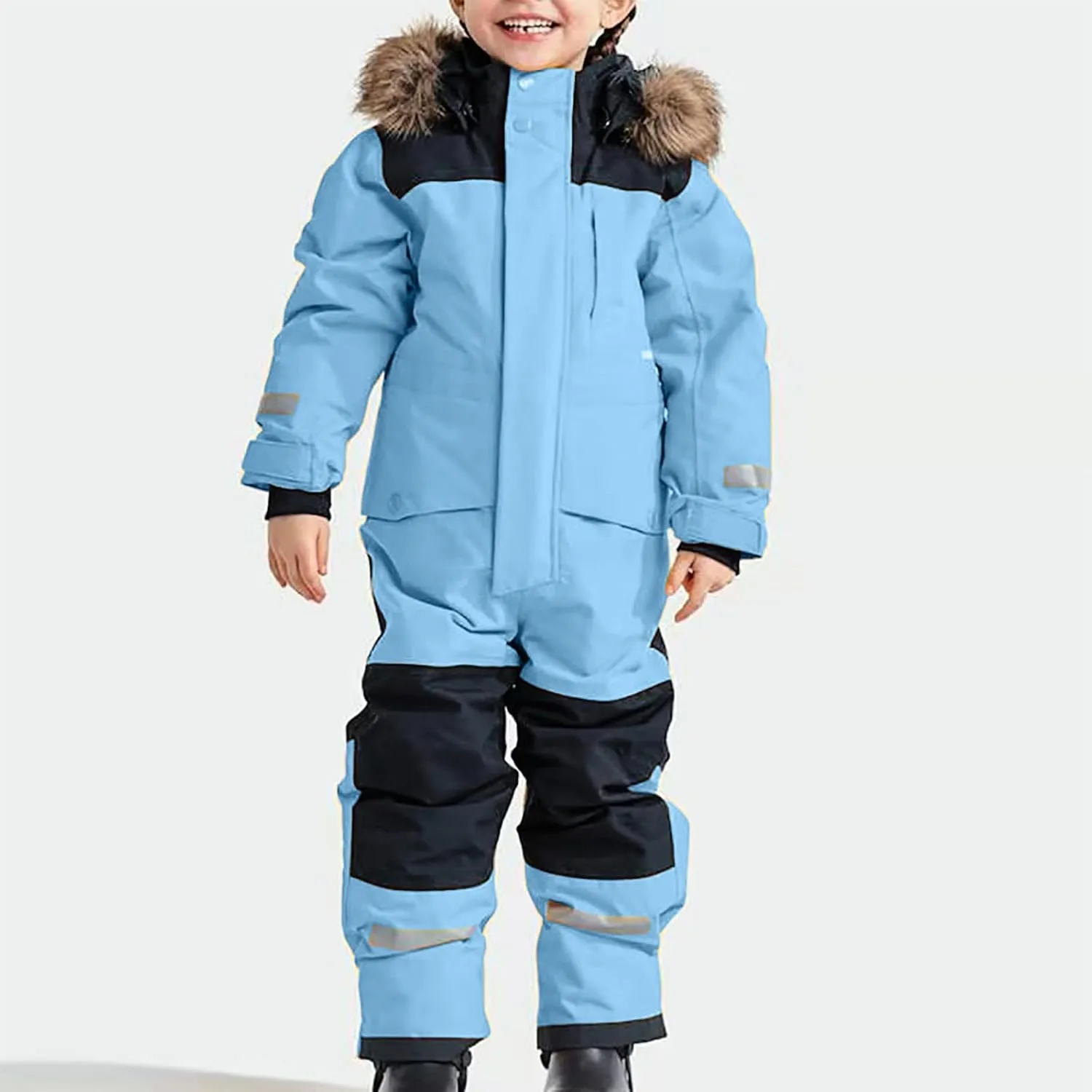 Kids Girls Boys Ski Suits Jumpsuits Waterproof Windproof One Piece Snowsuits Winter Warm Ski Suit Outdoor Clothes