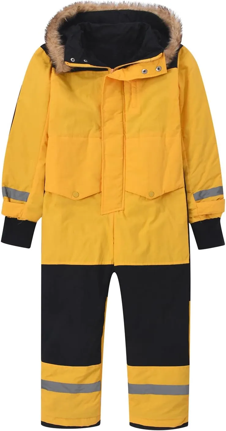 Kids Girls Boys Ski Suits Winter Outdoor Snowsuits Waterproof Windproof One Piece Snowsuits Snowboarding Coats