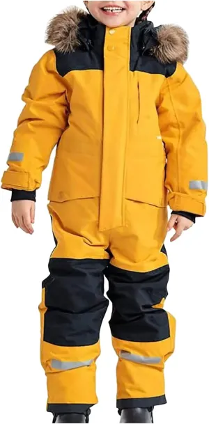 Kids Girls Boys Ski Suits Winter Outdoor Snowsuits Waterproof Windproof One Piece Snowsuits Snowboarding Coats
