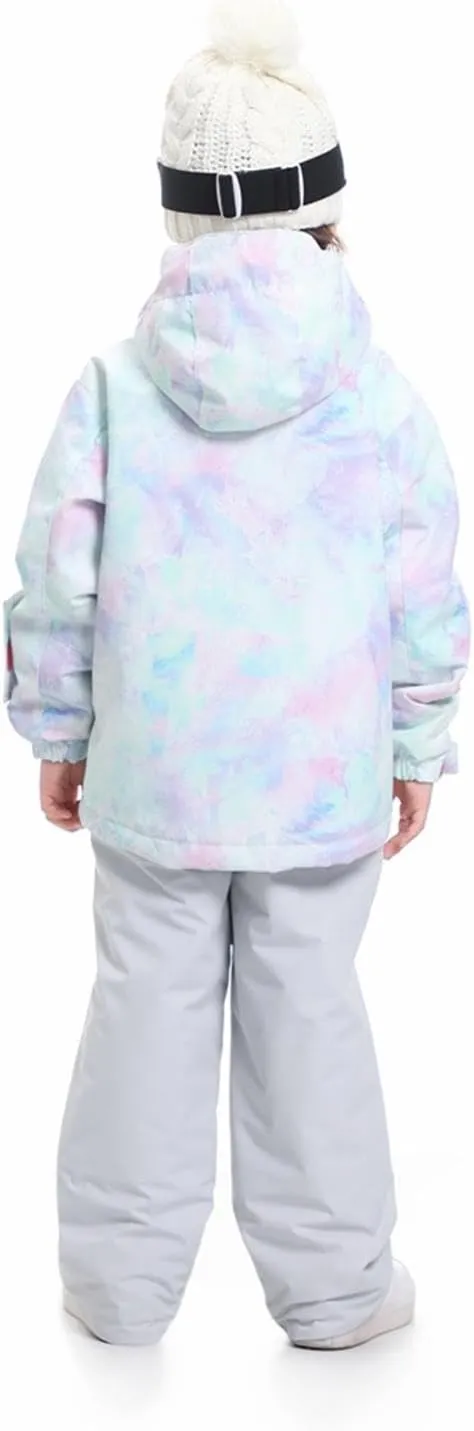 Kids Girls Boys Two Piece Waterproof Colorful Snowsuits Ski Suits Warm Jackets Winter Pants