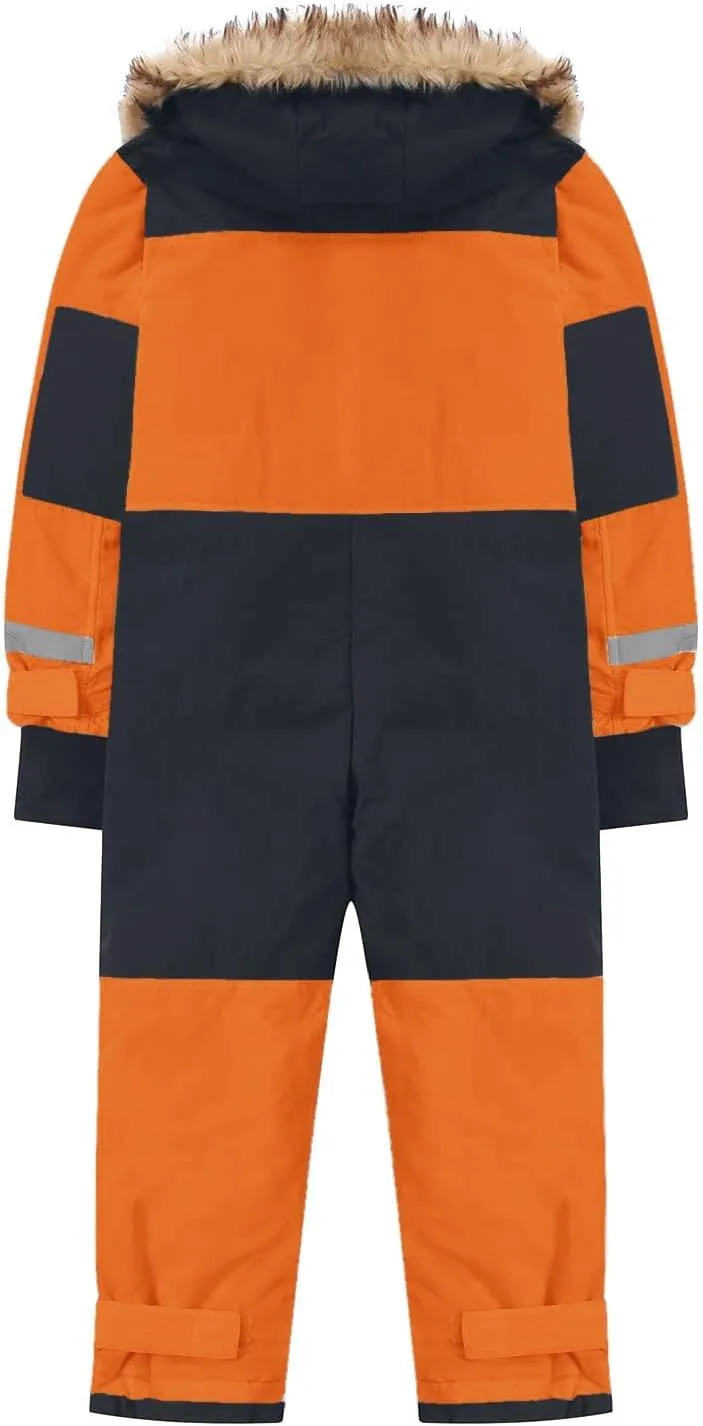 Kids One Piece Ski Snowsuits Boys Girls Toddler Waterproof Warm Winter Windproof Snowboarding Thermal Overalls Jumpsuit