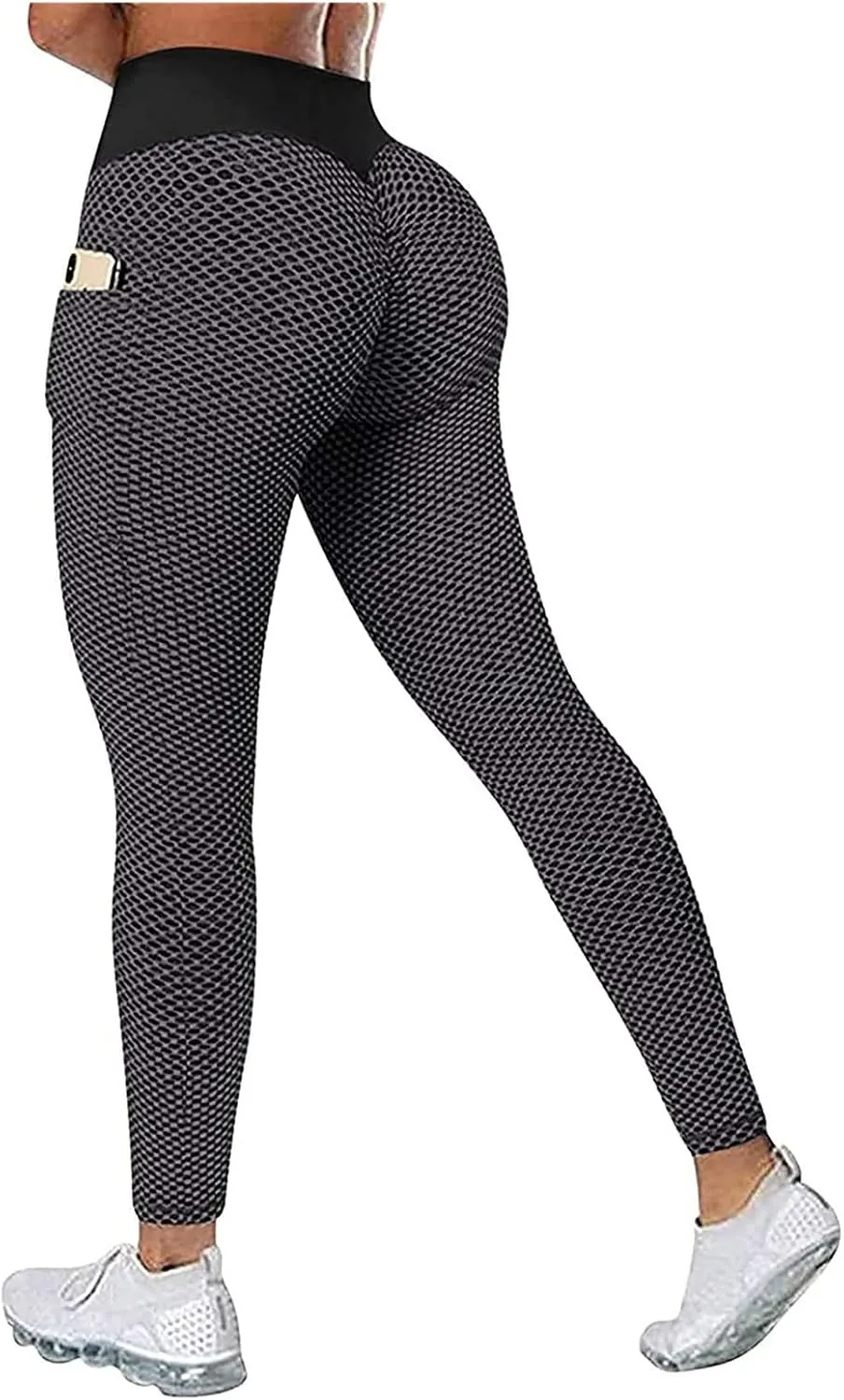 Ladmiple 2PCS Leggings for Women Butt Lift Tummy Control with Pockets Scrunch Booty High Waist Workout Yoga Pants Gym Tights