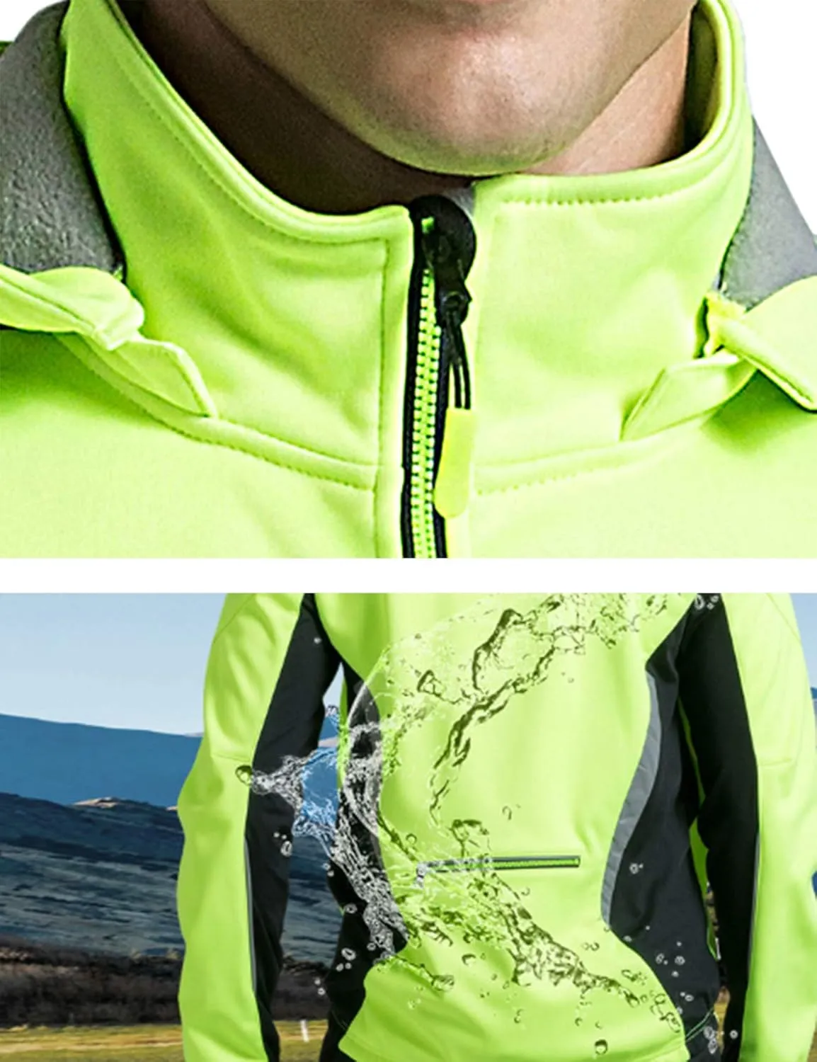 Letuwj Men's Waterproof Hooded Softshell Windproof Jackets