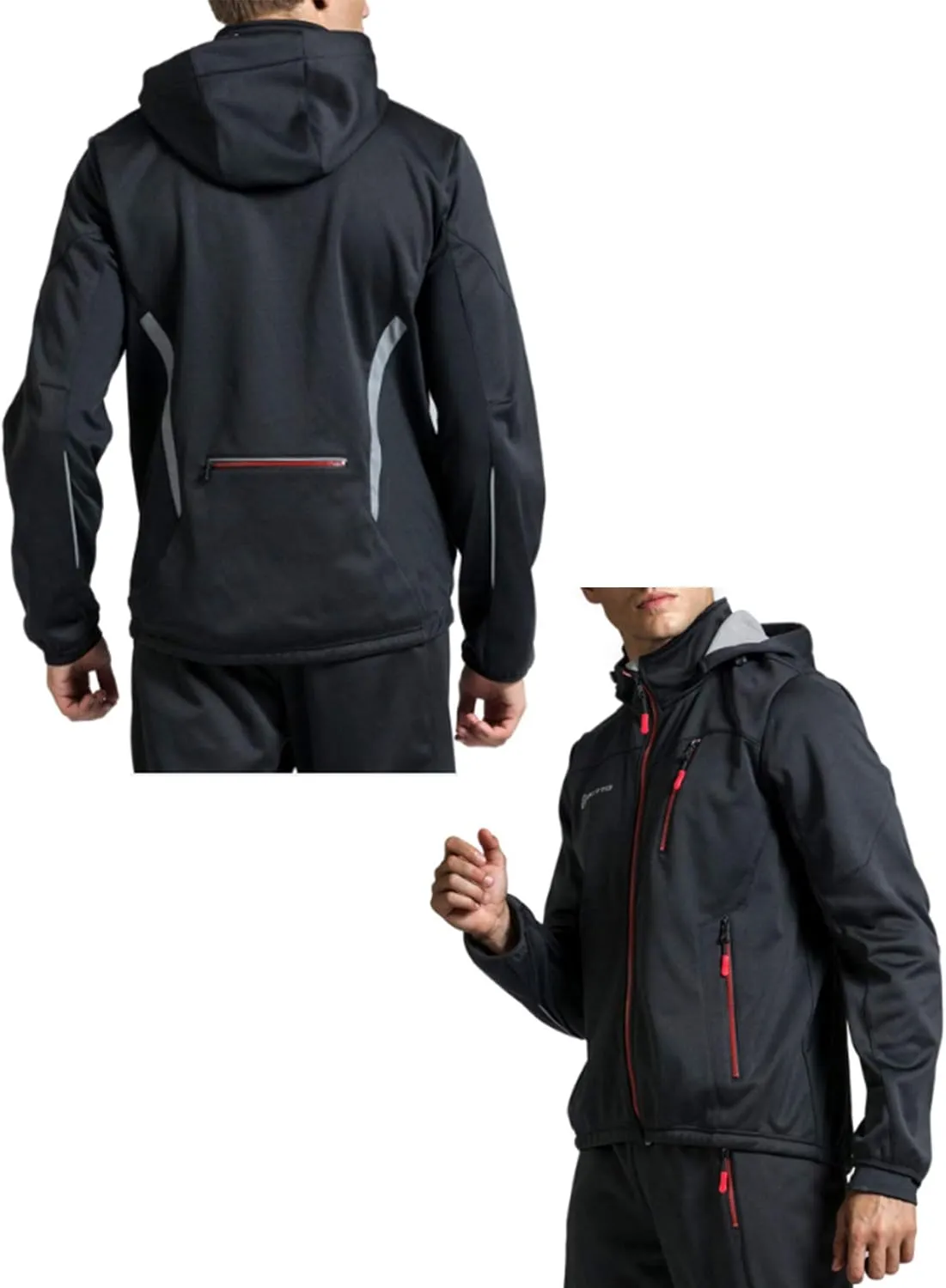 Letuwj Men's Waterproof Hooded Softshell Windproof Jackets