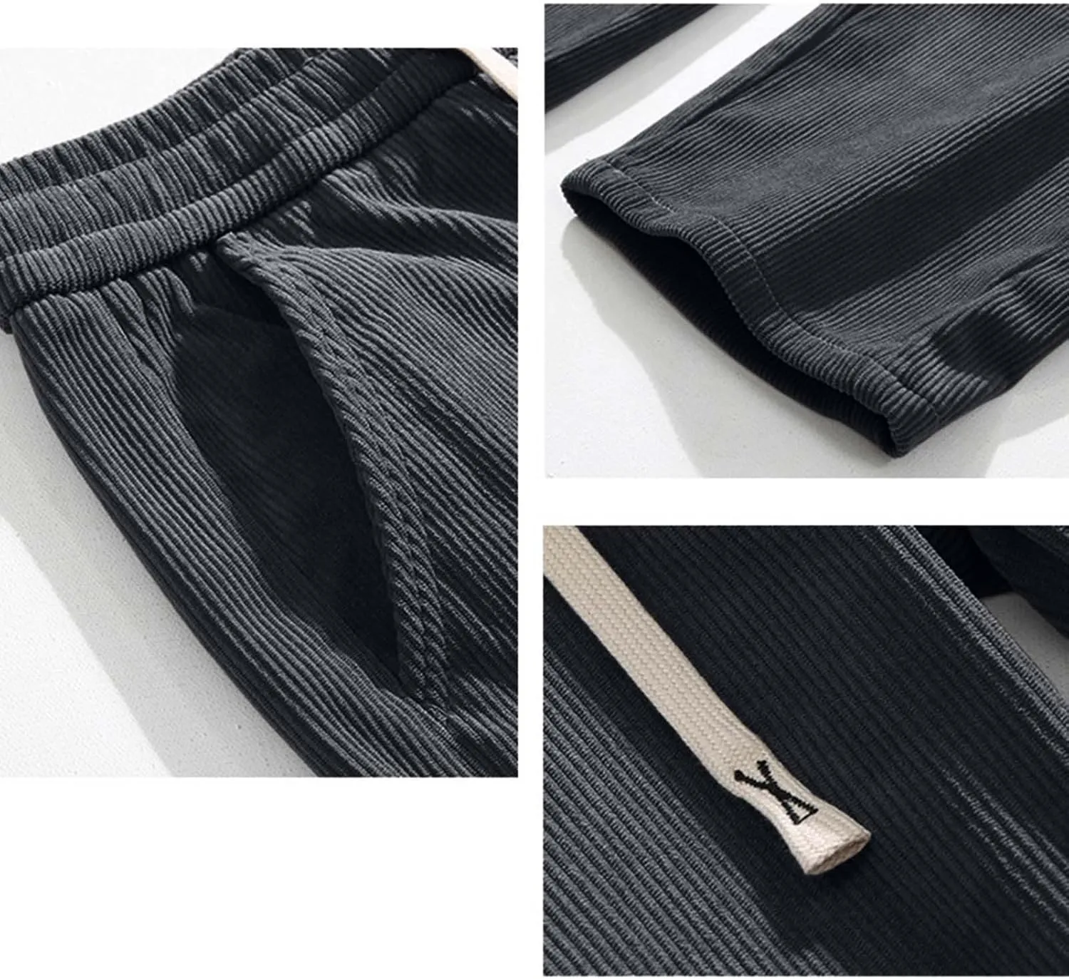 Men Pant Casual Jogger Beach Walking Running Sweatpant Drawstring Waist Track Lounge Pant