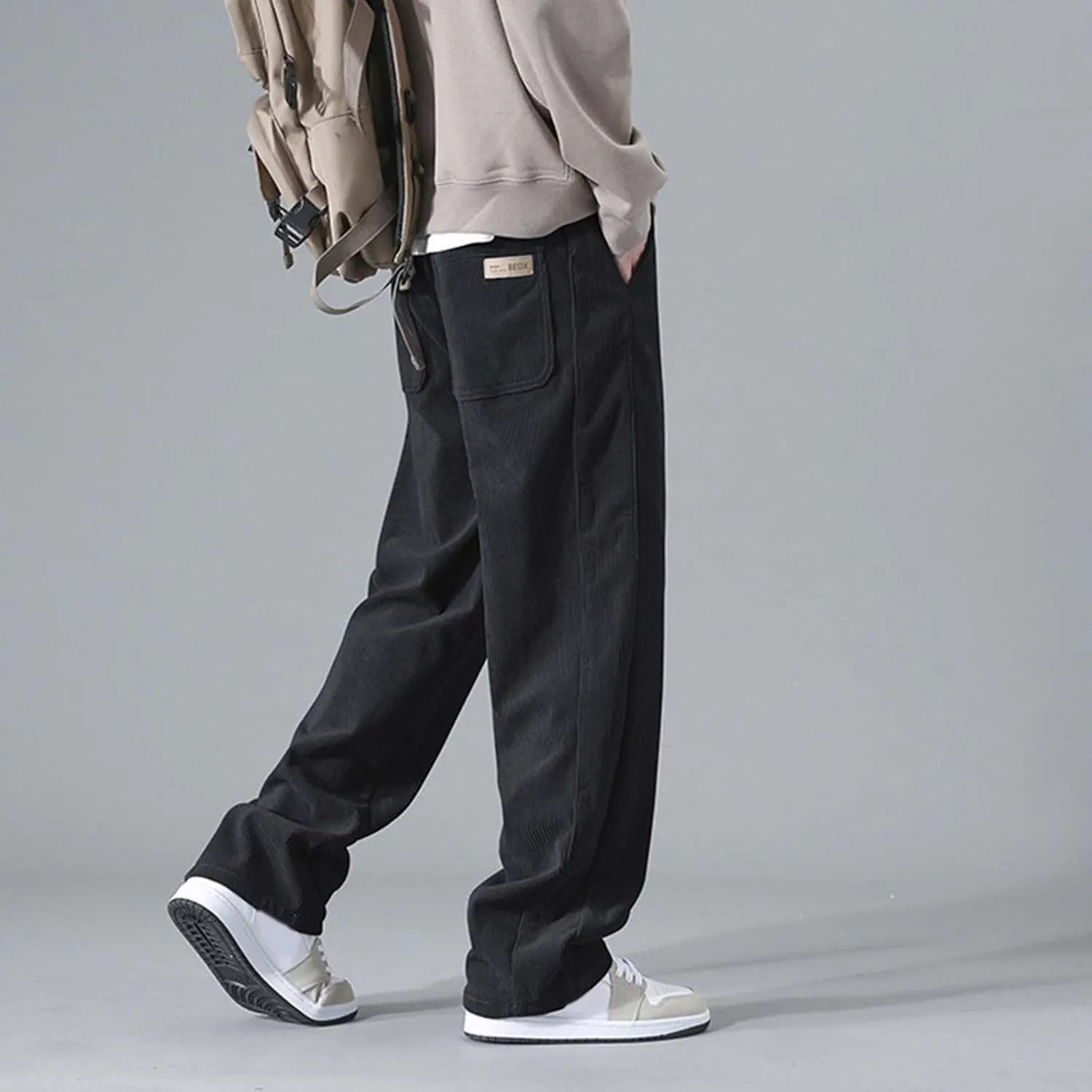 Men Pant Casual Jogger Beach Walking Running Sweatpant Drawstring Waist Track Lounge Pant