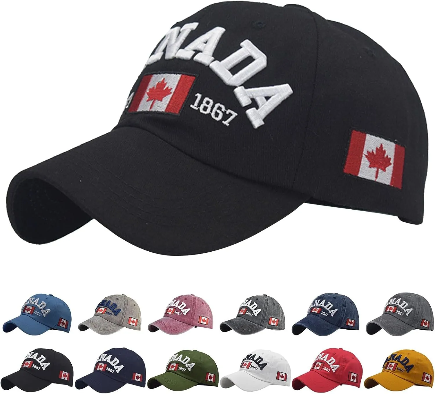 Men Women Sunshade Baseball Caps Adjustable Washed US Flag Cap Embroidered Distressed Cotton Hat Unisex Outdoor Fishing Hats
