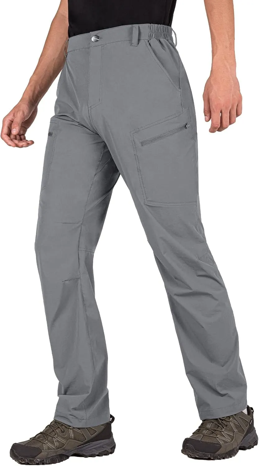 Men's Cargo Hiking Pants Quick Dry Lightweight Water Resistant Breathable Work Pants for Men with Multi Pockets