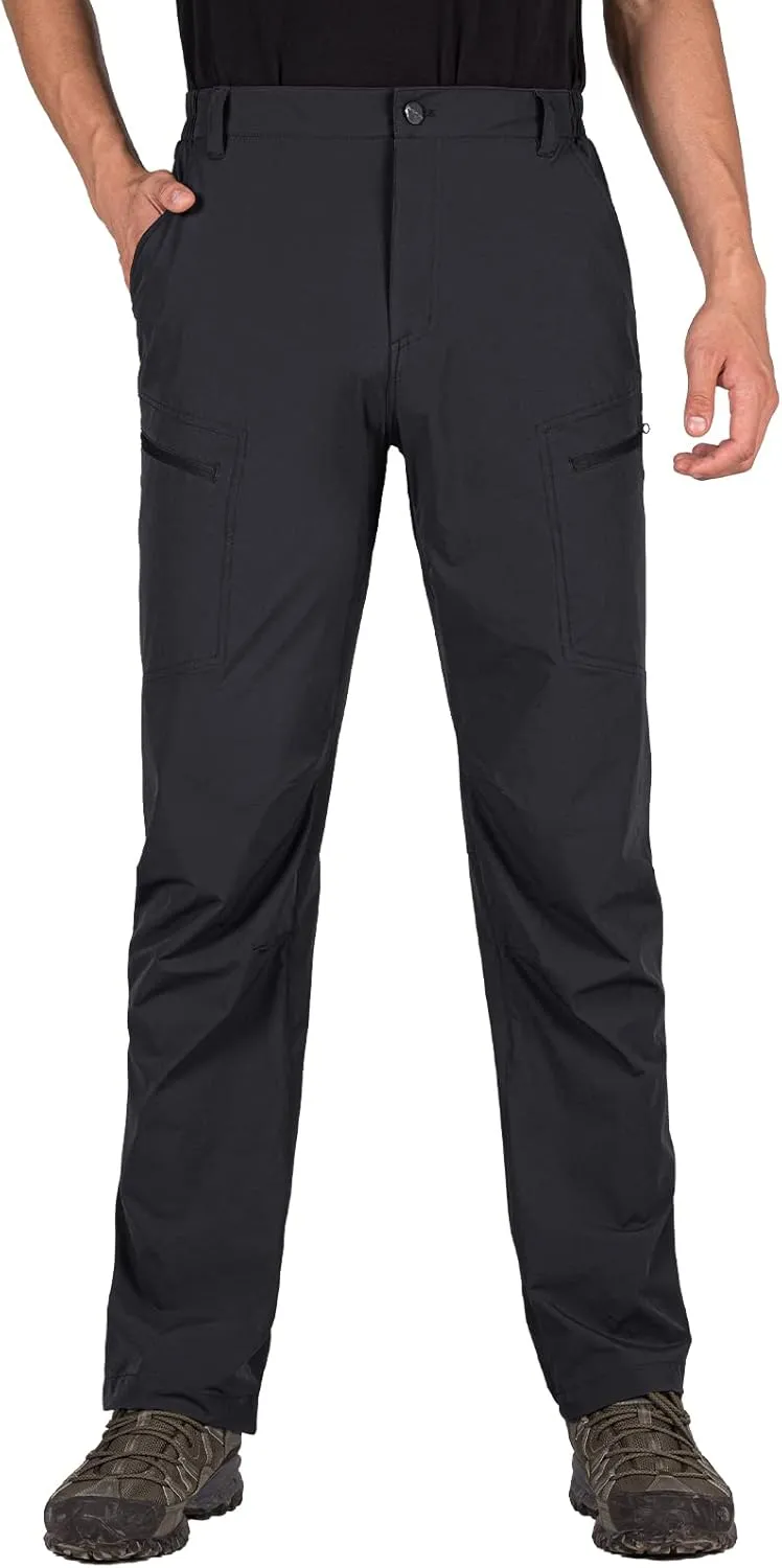 Men's Cargo Hiking Pants Quick Dry Lightweight Water Resistant Breathable Work Pants for Men with Multi Pockets