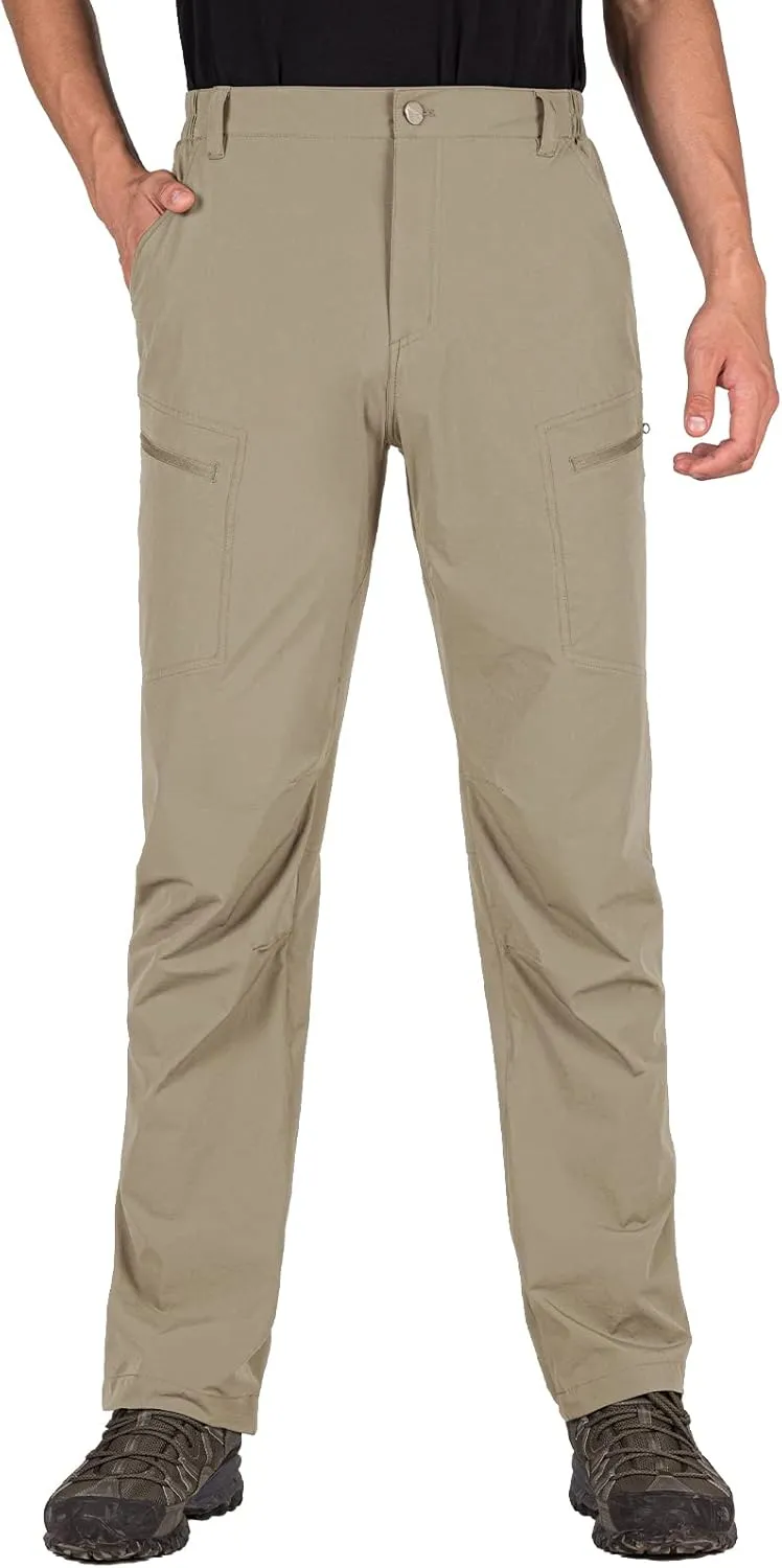 Men's Cargo Hiking Pants Quick Dry Lightweight Water Resistant Breathable Work Pants for Men with Multi Pockets