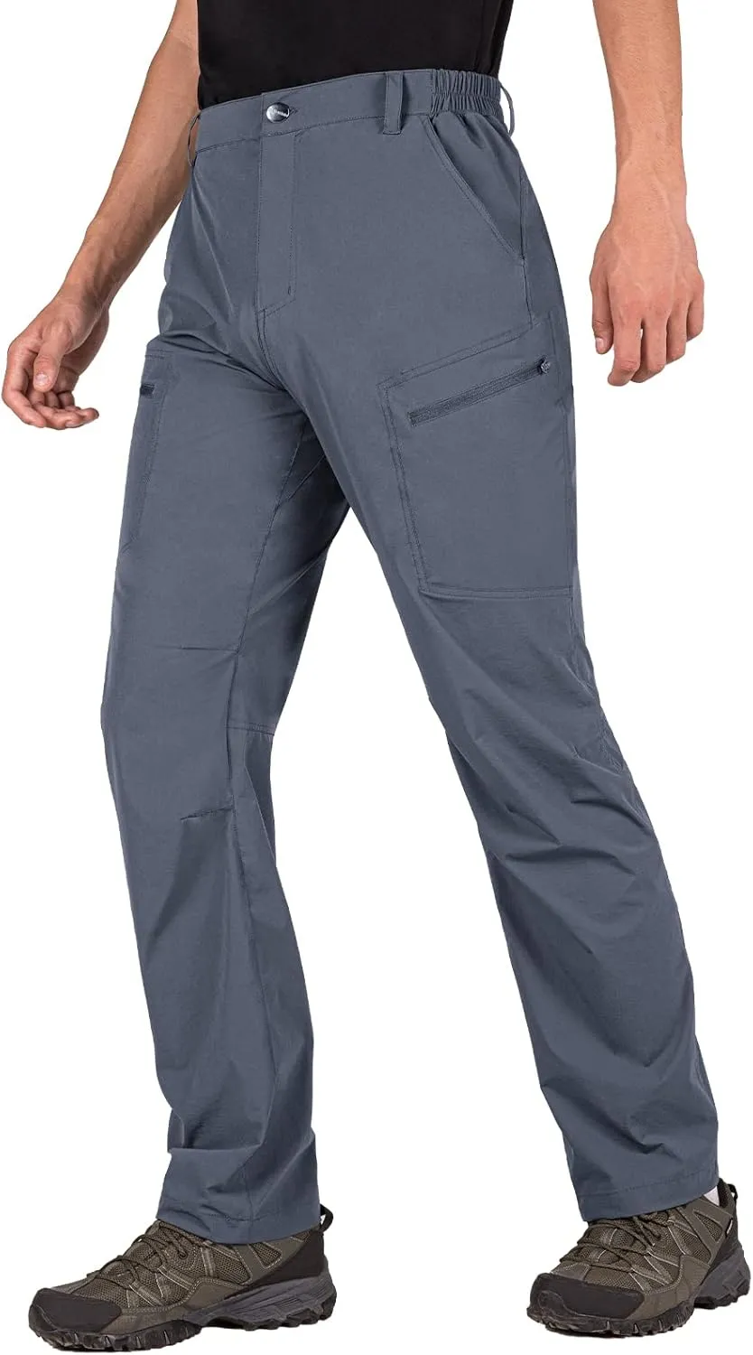 Men's Cargo Hiking Pants Quick Dry Lightweight Water Resistant Breathable Work Pants for Men with Multi Pockets