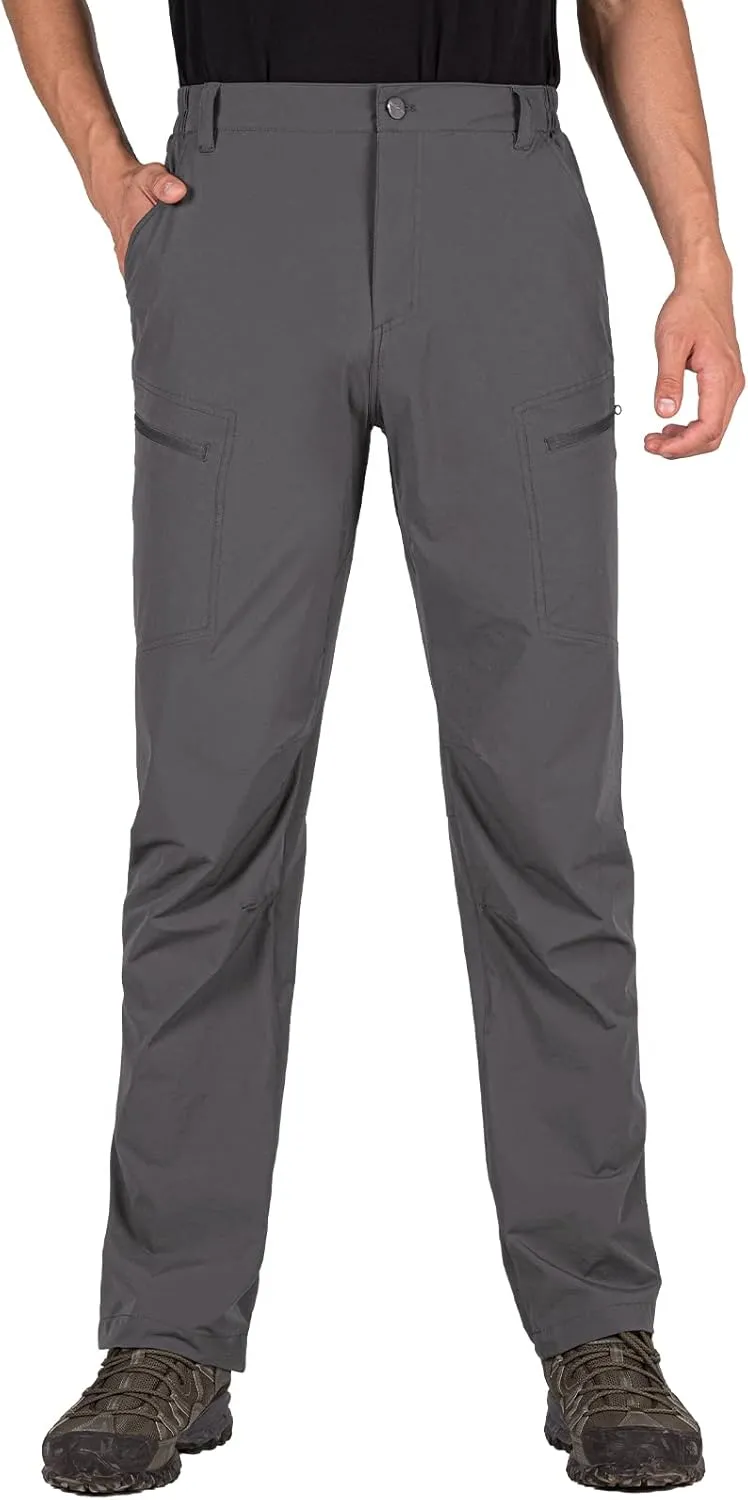 Men's Cargo Hiking Pants Quick Dry Lightweight Water Resistant Breathable Work Pants for Men with Multi Pockets