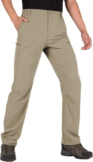 Men's Cargo Hiking Pants Quick Dry Lightweight Water Resistant Breathable Work Pants for Men with Multi Pockets