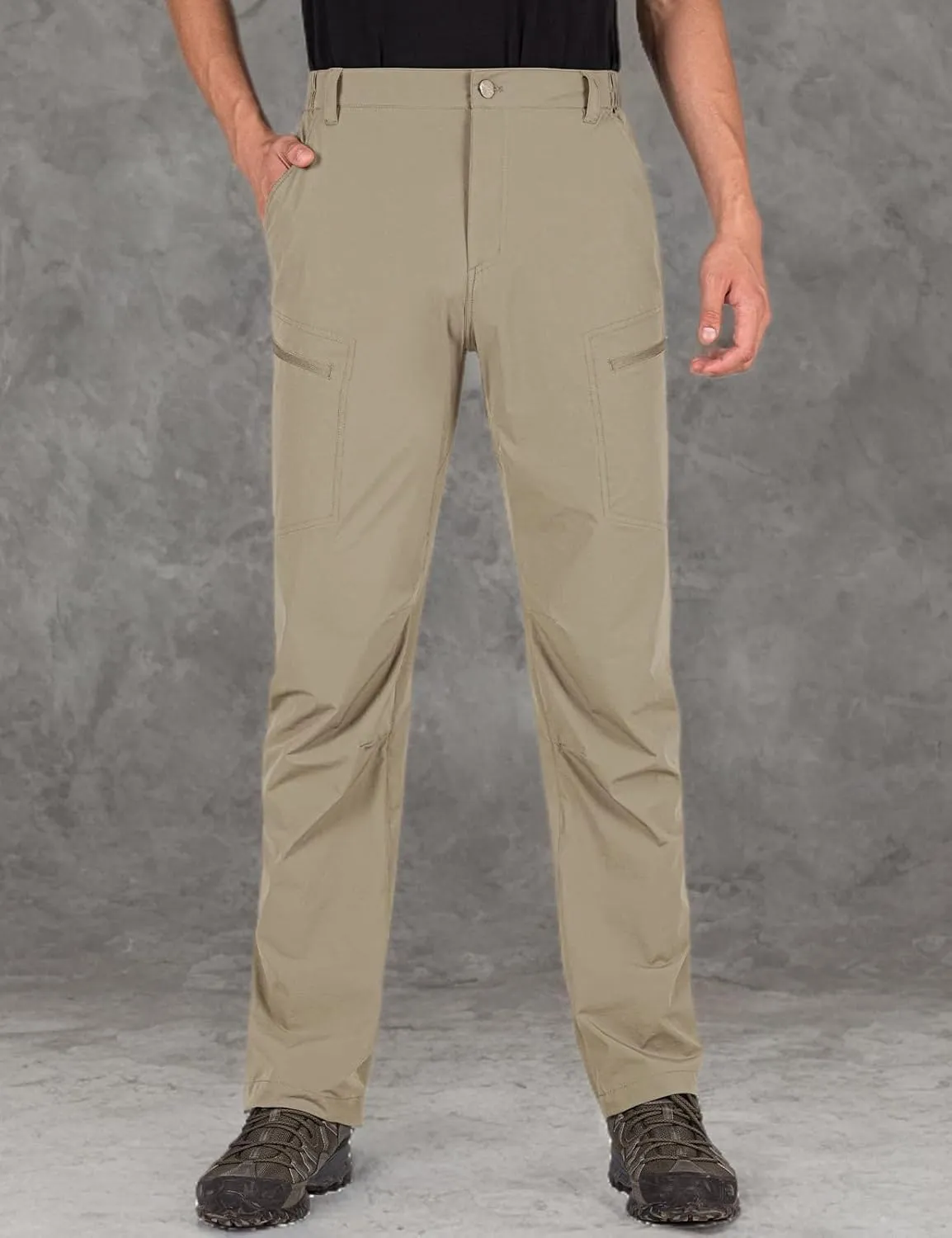 Men's Cargo Hiking Pants Quick Dry Lightweight Water Resistant Breathable Work Pants for Men with Multi Pockets