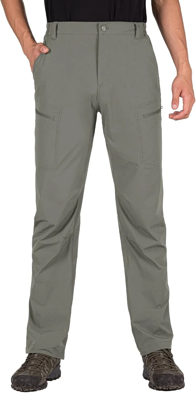 Men's Cargo Hiking Pants Quick Dry Lightweight Water Resistant Breathable Work Pants for Men with Multi Pockets