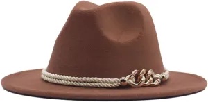 Men's Classic Fedora Hat Wide Belt Floppy Wool Womens Newsboy Caps Cowbody Hats Cowgirls Buckle Baseball Caps 2023