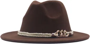 Men's Classic Fedora Hat Wide Belt Floppy Wool Womens Newsboy Caps Cowbody Hats Cowgirls Buckle Baseball Caps 2023