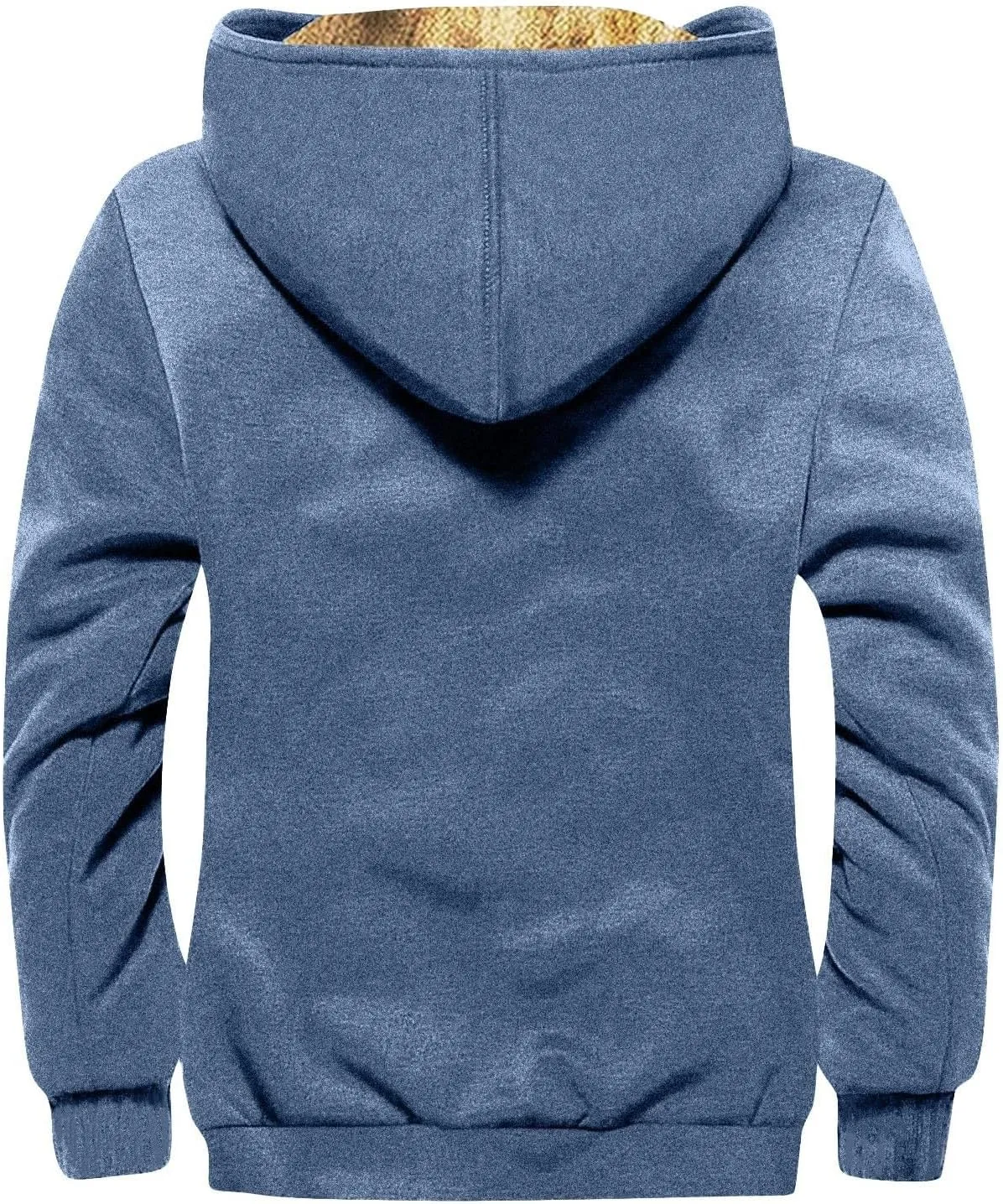 Mens Flag Print Jacket Fuzzy Sherpa Long Sleeve Fleece Zip Up Outdoor Thick Varsity Coat M-7XL