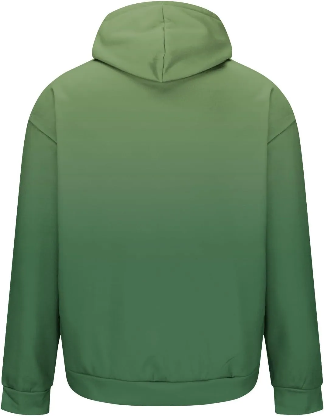 Mens Hooded Sweatshirts Ombre Gradient Running Workout Baggy Hoodies with Pocket Casual Loose Pullover Fall Tops