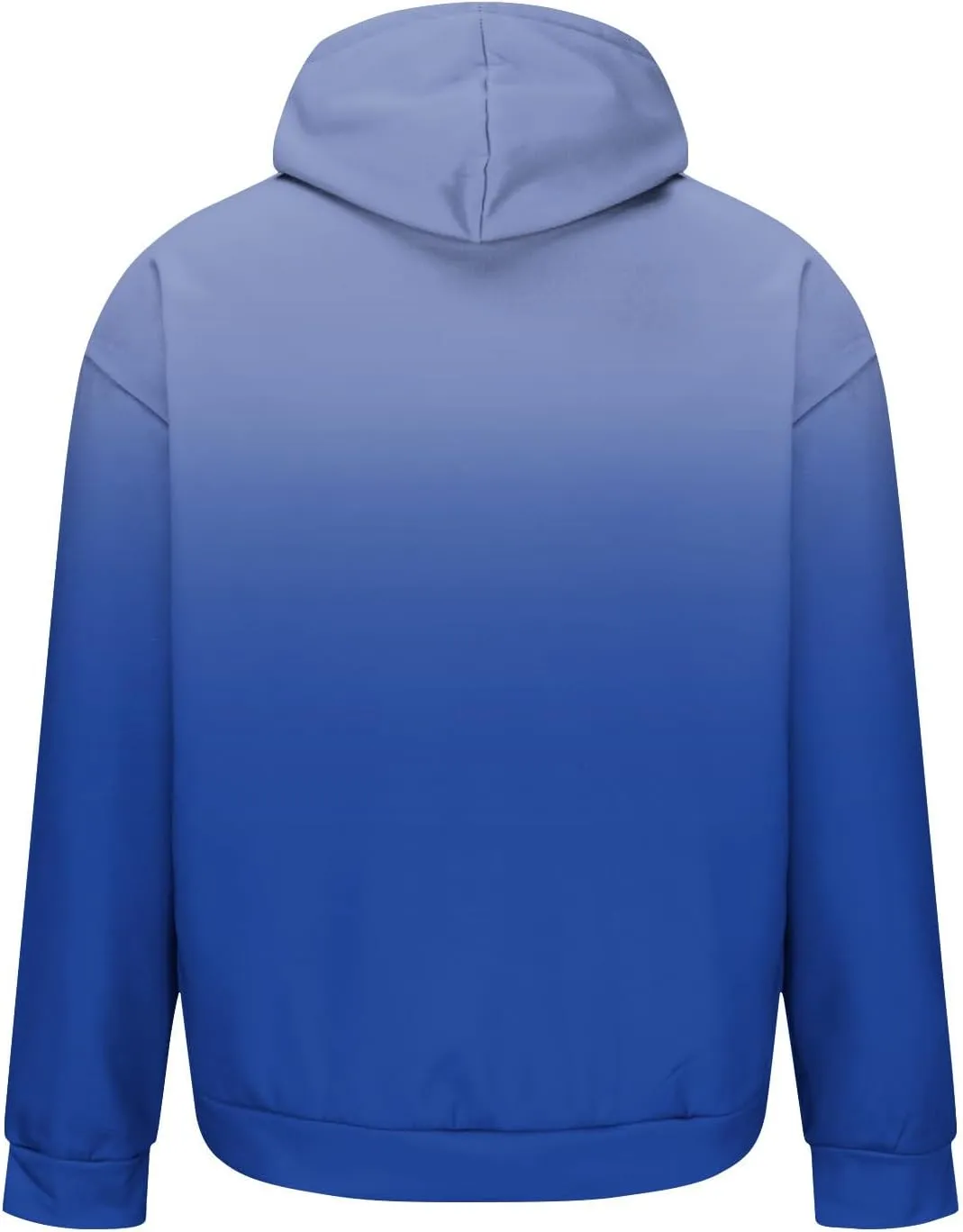Mens Hooded Sweatshirts Ombre Gradient Running Workout Baggy Hoodies with Pocket Casual Loose Pullover Fall Tops