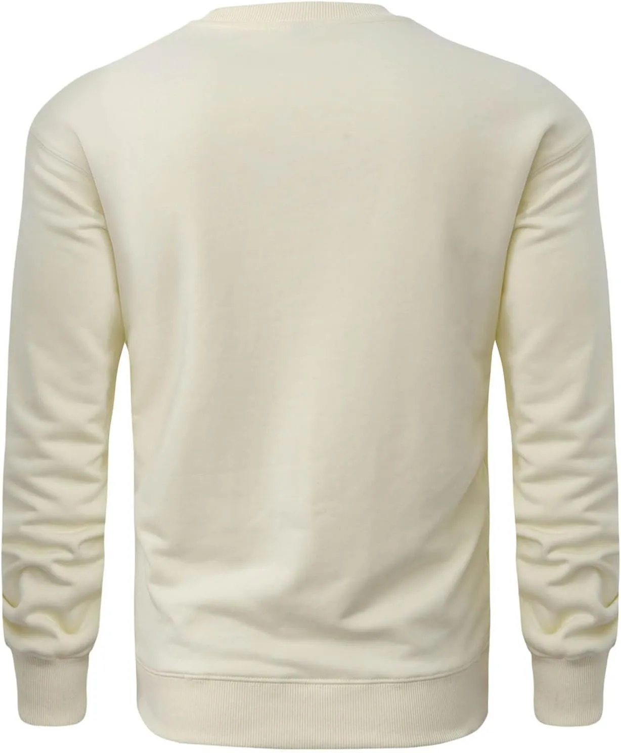 Mens Long Sleeved Pullover Sweatshirts Crew Neck Solid Color Regular Fit Tee Tops Fall Winter Casual Athletic Shirts