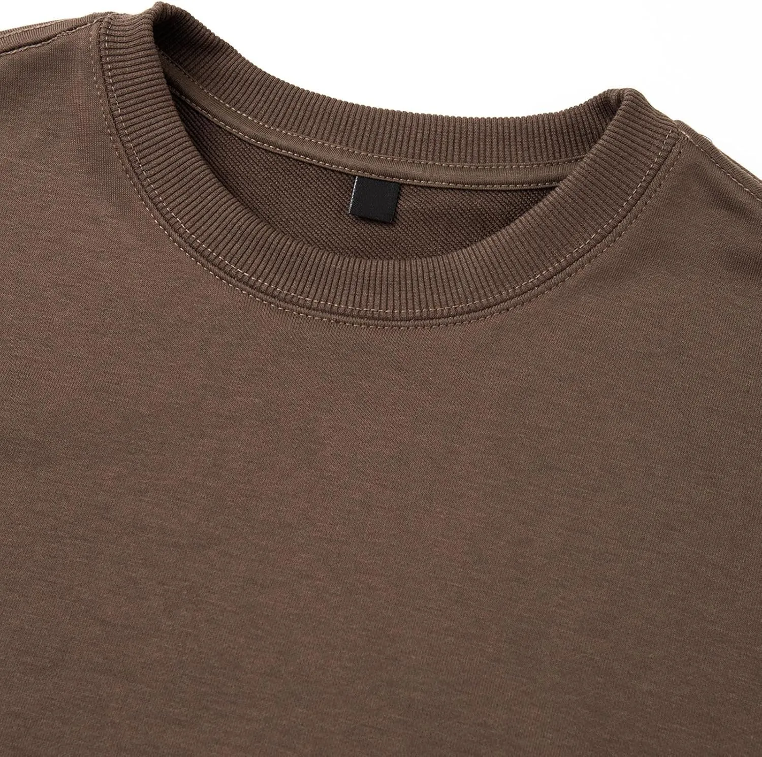 Mens Long Sleeved Pullover Sweatshirts Crew Neck Solid Color Regular Fit Tee Tops Fall Winter Casual Athletic Shirts