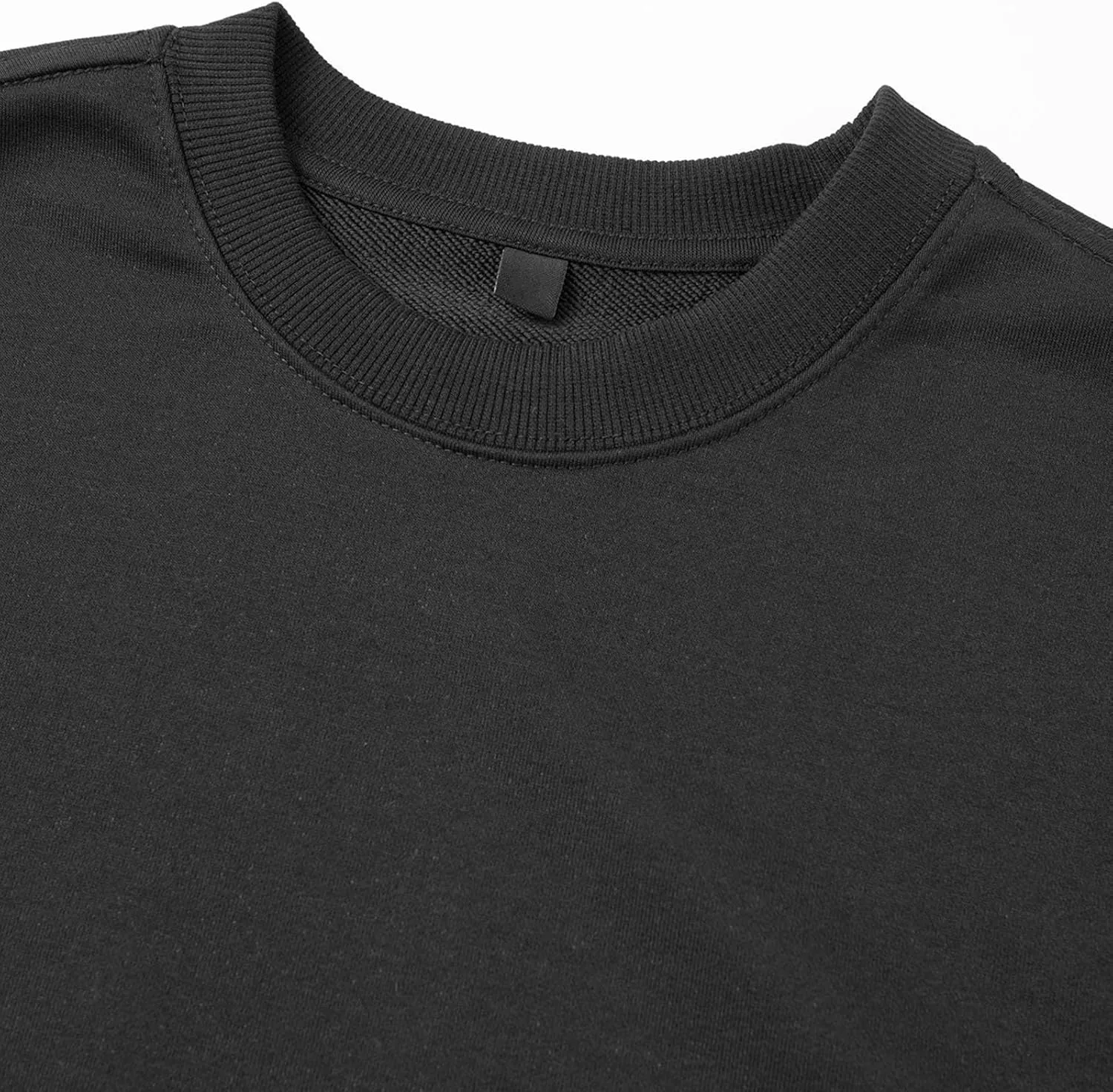 Mens Long Sleeved Pullover Sweatshirts Crew Neck Solid Color Regular Fit Tee Tops Fall Winter Casual Athletic Shirts