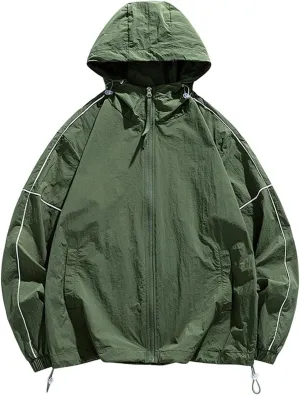 Mens Summer and Autumn Sunscreen Windproof and Rainproof Outdoor Sports Casual Breathable Jackets for Men Long Men's Sweater
