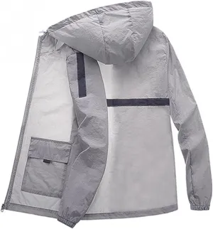 Mens Summer and Autumn Sunscreen Windproof and Rainproof Outdoor Sports Casual Breathable Jackets Winter Wool