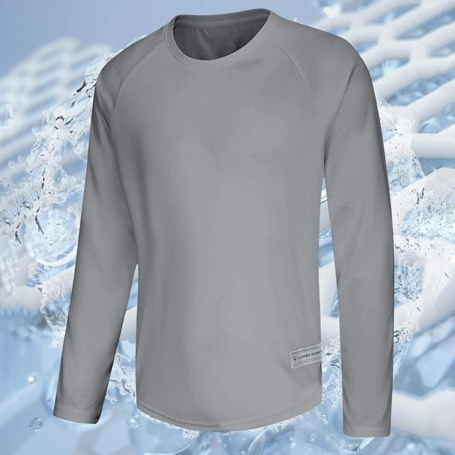 Mens Sun Protection Athletic Tshirts Plus Size UPF 50 Long Sleeve Uv SPF Tops for Fishing, Camping, Hiking Surfing