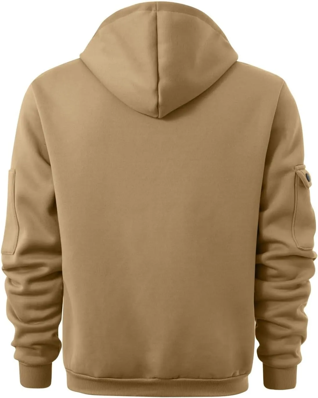 Men's Tactical Hoodies Oversized 1/4 Zip Pullover Sweatshirts with Zipper Arm Pocket Big and Tall Outfits 5XL