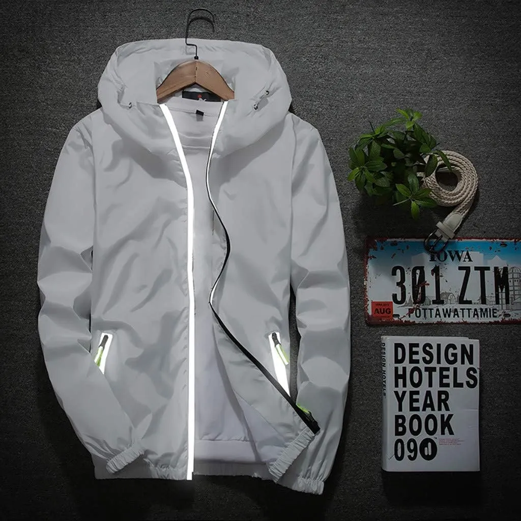 Men's Tactical Jackets Rain Jacket Windbreaker Lightweight Shell Raincoat With Hood Golf Hiking Travel, M-7XL